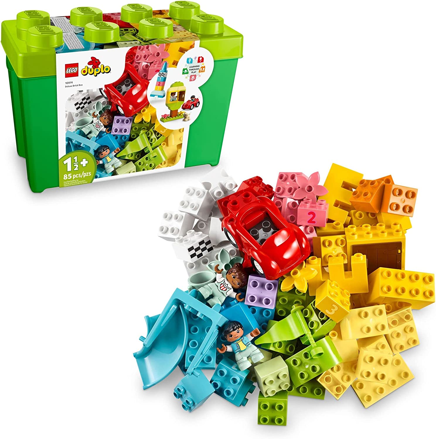 LEGO DUPLO Classic Deluxe Brick Box 10914 Стартовый набор с ящиком для хранения, отличная обучающая игрушка для малышей от 18 месяцев (85 шт.)
LEGO DUPLO Classic Deluxe Brick Box 10914 Стартовый набор с ящиком для хранения, отличная обучающая игрушка для малышей от 18 месяцев (85 шт.)