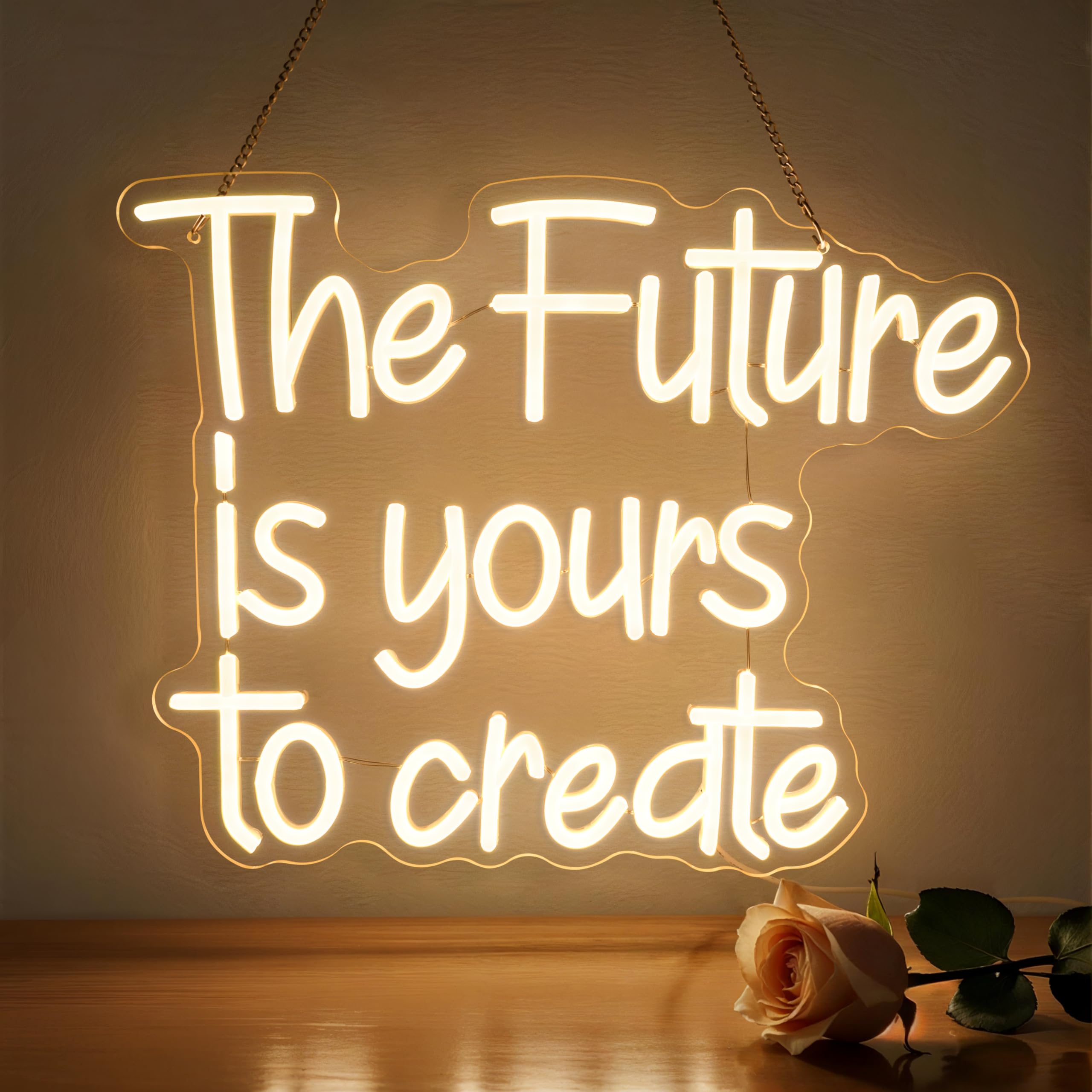 The Future Is Yours to Create Neon Sign Inspirational LED Wall Light for Bedroom, Office, Classroom, Dorm, Creative Space Decor
The Future Is Yours to Create Neon Sign Inspirational LED Wall Light for Bedroom, Office, Classroom, Dorm, Creative Space Decor