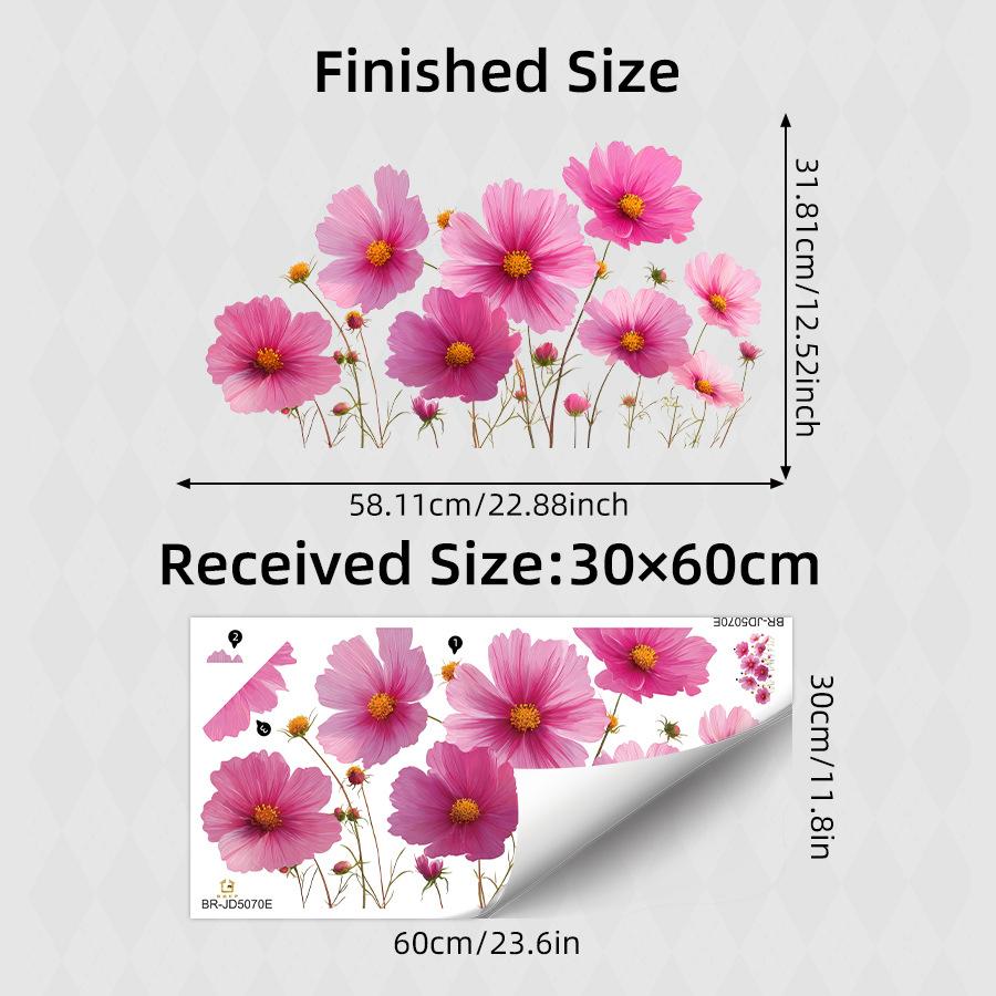 Static Cling Window Sticker Realistic Cosmos Flower for Balcony French Door Glass Decal Home Decor 30x60CM різнокольоровий
Static Cling Window Sticker Realistic Cosmos Flower for Balcony French Door Glass Decal Home Decor 30x60CM різнокольоровий