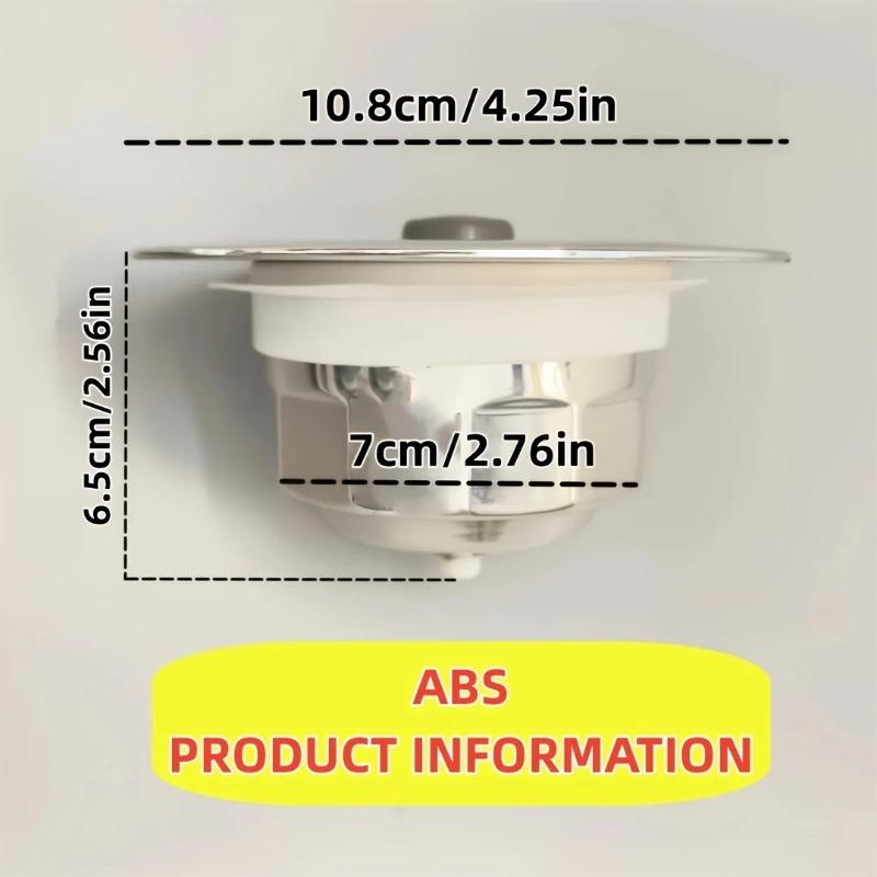 3 in 1 Kitchen Filter Sink Pop Up ABS Silver Plated Sink Strainer Drain Basket Stopping Blockage Bouncing Core Leak-proof Plug
3 in 1 Kitchen Filter Sink Pop Up ABS Silver Plated Sink Strainer Drain Basket Stopping Blockage Bouncing Core Leak-proof Plug