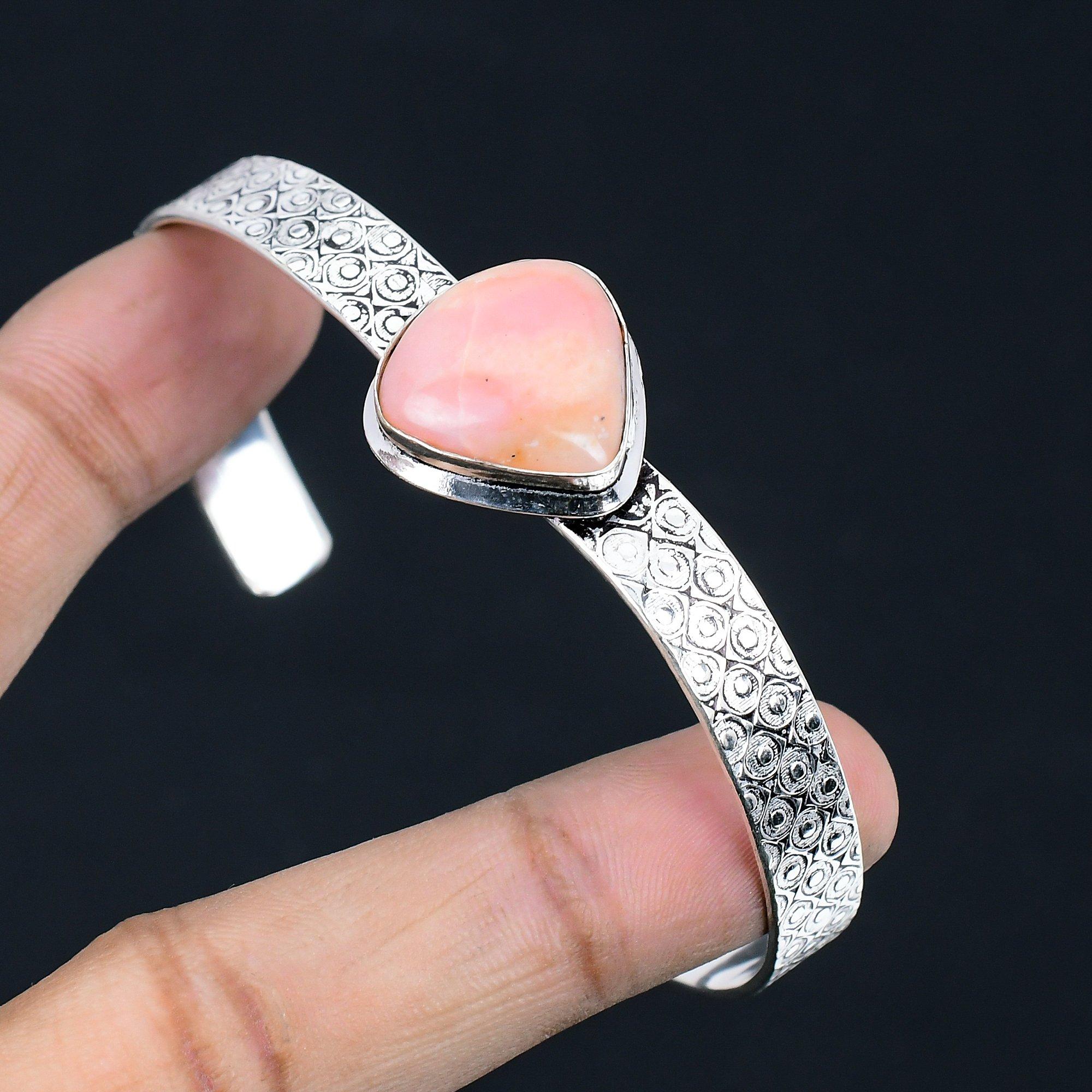 Mothers day Sale Pear Natural Pink Opal Sterling Silver Daughter Bangle Jewelry Adjustable
Mothers day Sale Pear Natural Pink Opal Sterling Silver Daughter Bangle Jewelry Adjustable