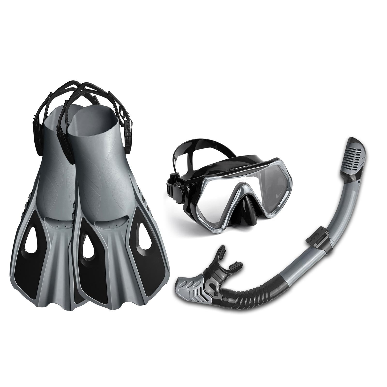 Очки для дайвинга, трехоконная прозрачная маска для дайвинга с полностью сухой трубкой и регулируемыми ластами для S M серый
Очки для дайвинга, трехоконная прозрачная маска для дайвинга с полностью сухой трубкой и регулируемыми ластами для S M серый