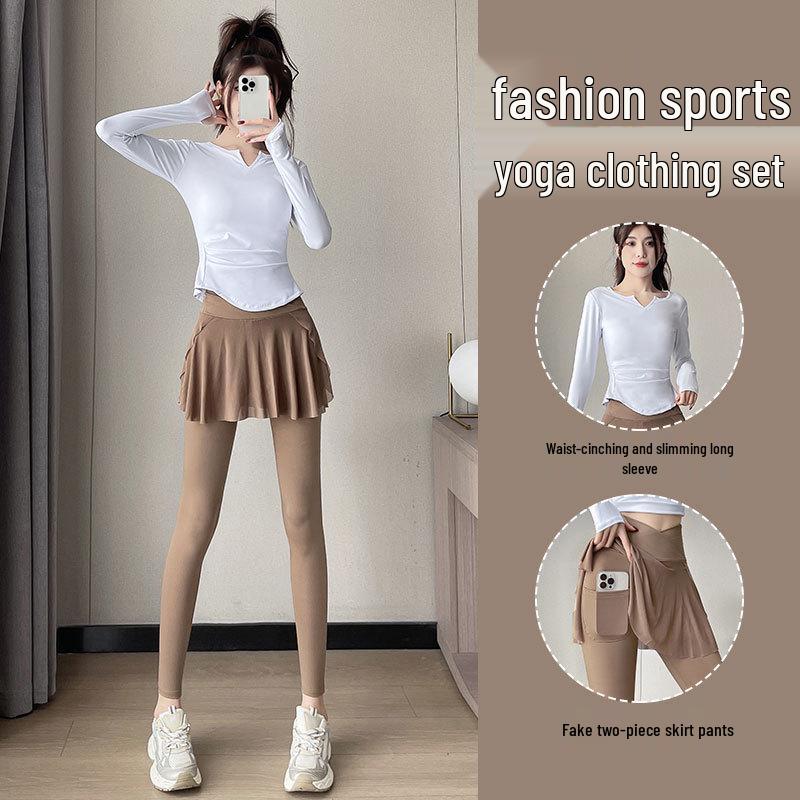 Girls Fitness Set: Quick-Dry Mesh Skirt-Pants & Long-Sleeve Top S (Chest and Waist Reference)
Girls Fitness Set: Quick-Dry Mesh Skirt-Pants & Long-Sleeve Top S (Chest and Waist Reference)