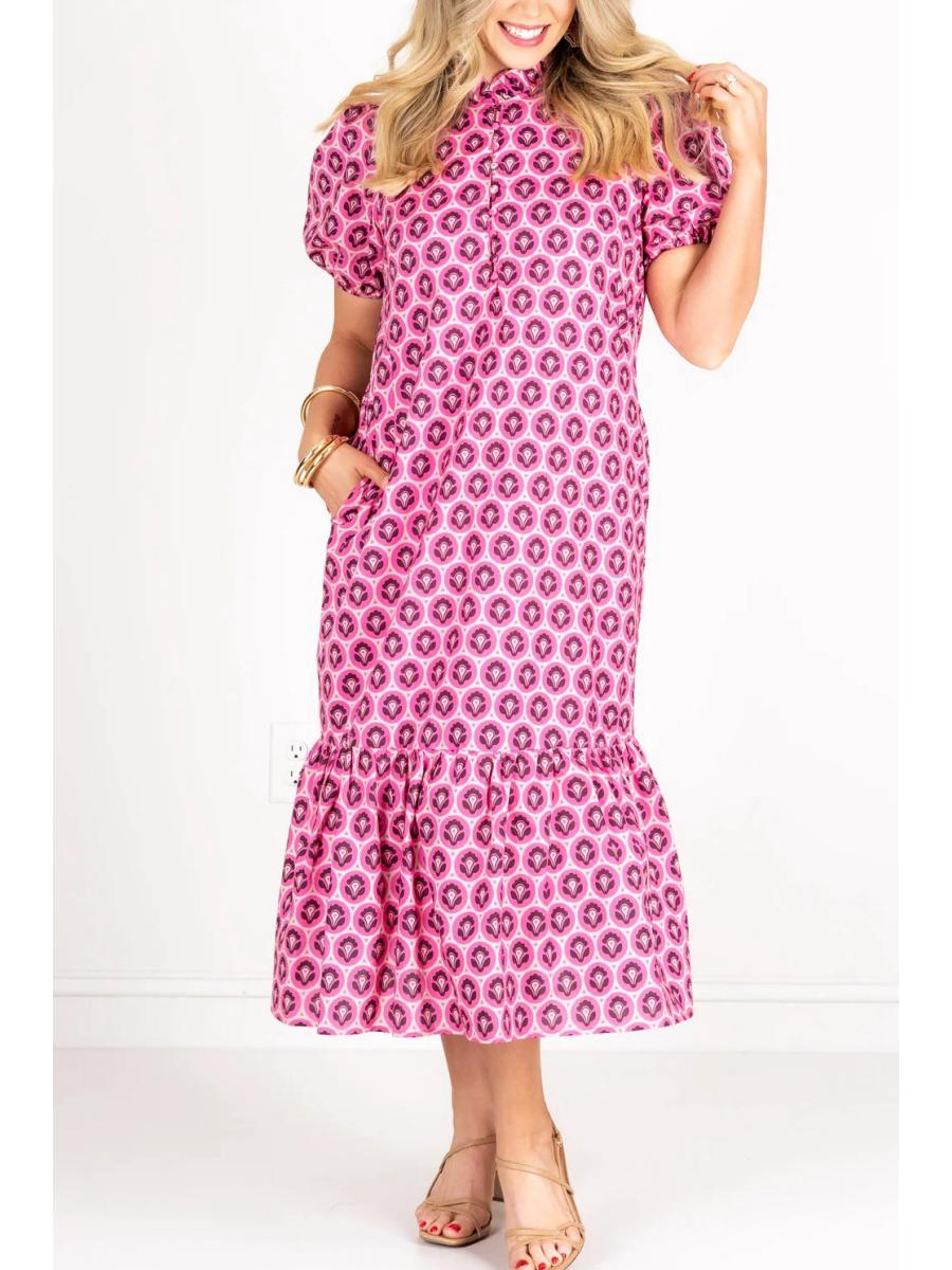 2026 European Style Casual Printed Slimming Dress - Mid-Length, Loose Fit, Short Sleeve XL розовый
2026 European Style Casual Printed Slimming Dress - Mid-Length, Loose Fit, Short Sleeve XL розовый