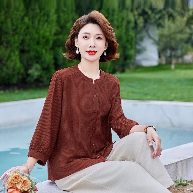Stylish Mom s Fashionable Summer Three-Quarter Sleeve Slimming Casual Top - Plus Size Available 5XL (recommended for 150-165 jin)
Stylish Mom s Fashionable Summer Three-Quarter Sleeve Slimming Casual Top - Plus Size Available 5XL (recommended for 150-165 jin)