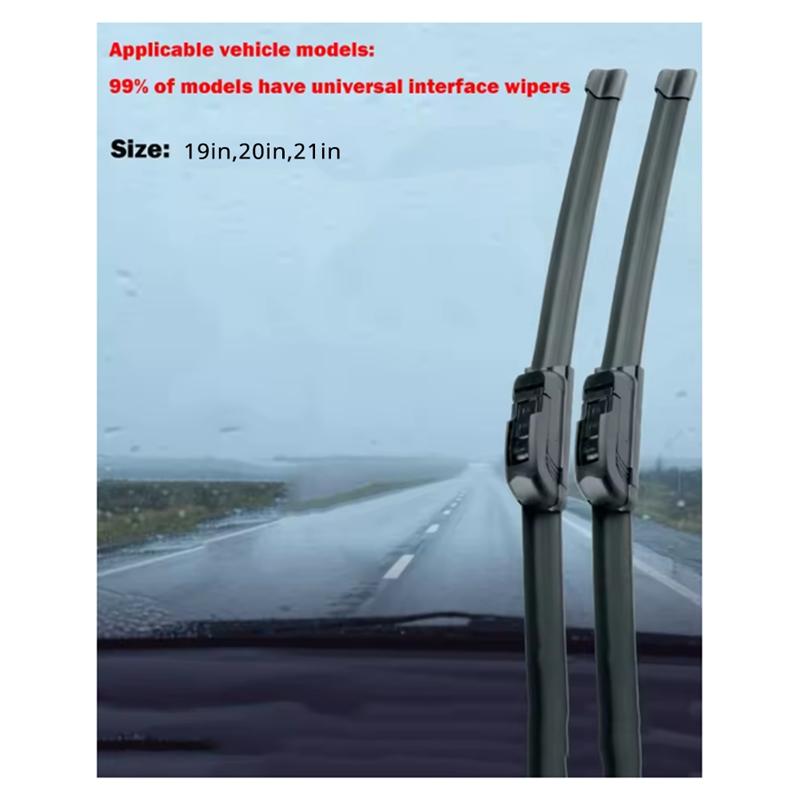 Soft Rubber Boneless Wiper Blades 2Pc Universal U-Type For Car Reduces Noise Automotive Fit 20
Soft Rubber Boneless Wiper Blades 2Pc Universal U-Type For Car Reduces Noise Automotive Fit 20