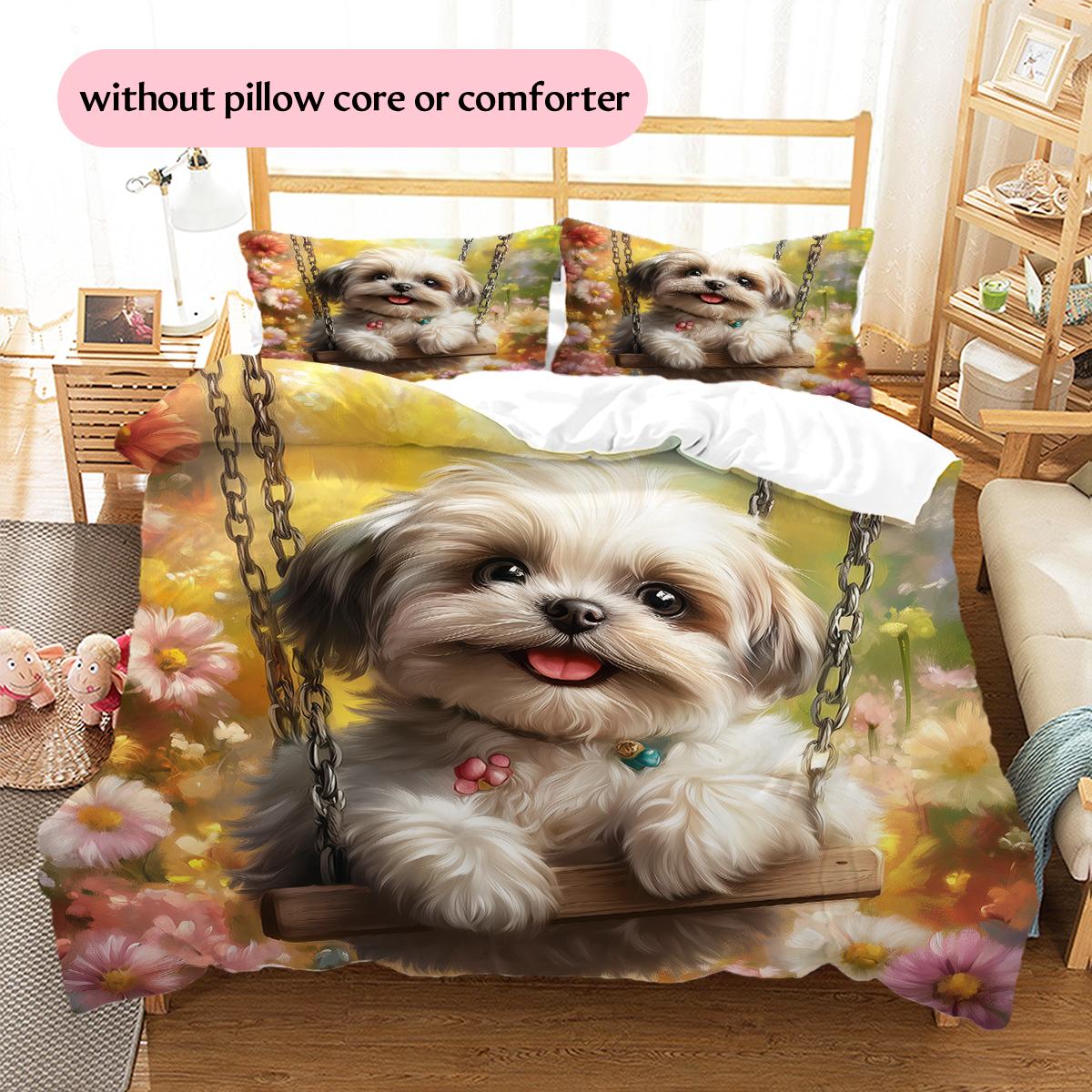 Shih Tzu Oil Painting Pattern Bedding Home Decoration Birthday Gift (1 * duvet cover + 2 * pillowcase, without core) 135x200cm
Shih Tzu Oil Painting Pattern Bedding Home Decoration Birthday Gift (1 * duvet cover + 2 * pillowcase, without core) 135x200cm