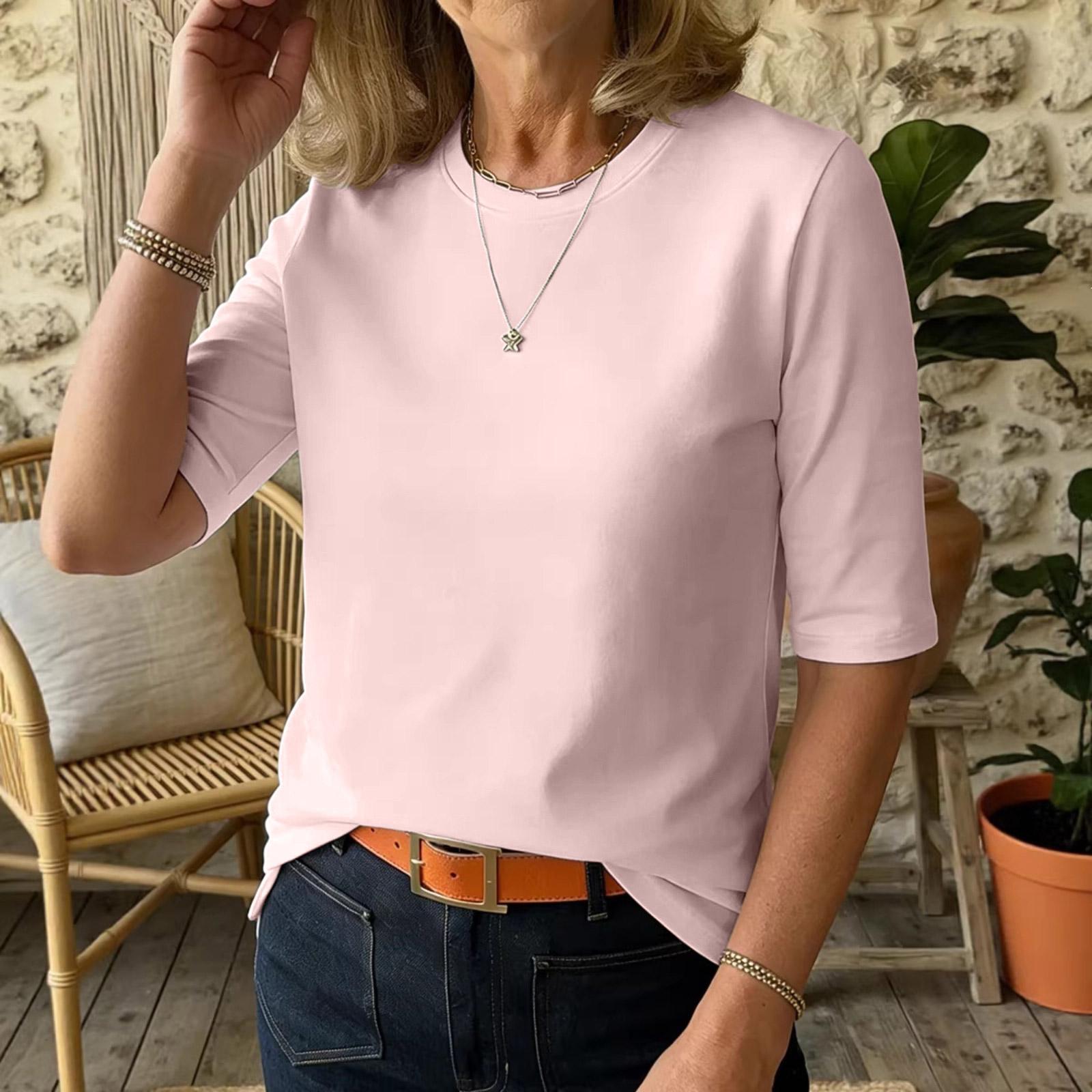 Women’s Casual Crew Neck Shoulder Short Sleeve Top Suitable for Layering or Wearing Alone Comfortable Fit M рожевий
Women’s Casual Crew Neck Shoulder Short Sleeve Top Suitable for Layering or Wearing Alone Comfortable Fit M рожевий