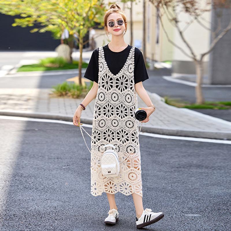 Women s Slimming Spaghetti Strap Cutout Mid-Length Two-Piece Dress - Summer 2025 L for 115-125 jin
Women s Slimming Spaghetti Strap Cutout Mid-Length Two-Piece Dress - Summer 2025 L for 115-125 jin