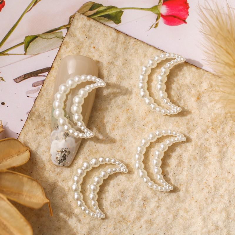 Off-White 3D Nail Art & Phone Case Decoration: Pearl, Bow, Moon & Heart Stickers
Off-White 3D Nail Art & Phone Case Decoration: Pearl, Bow, Moon & Heart Stickers