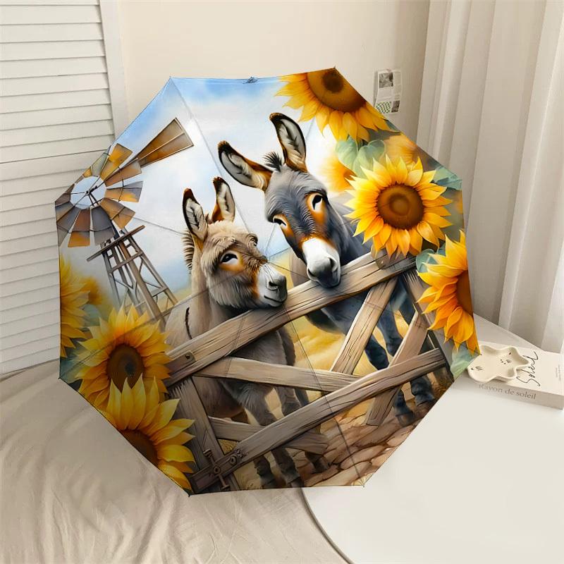 1PC donkey sunflower Umbrella-8-Rib Reinforced, Automatic Open, Lightweight & Durable, Cute Fashion Accessory for Outdoor-P101
1PC donkey sunflower Umbrella-8-Rib Reinforced, Automatic Open, Lightweight & Durable, Cute Fashion Accessory for Outdoor-P101