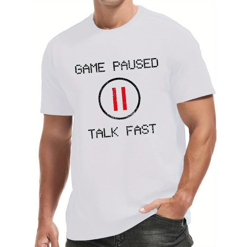 CAME PAUSED TALK FAST Men s Short Sleeve T-Shirts Summer Sports Casual Tops S белый
CAME PAUSED TALK FAST Men s Short Sleeve T-Shirts Summer Sports Casual Tops S белый