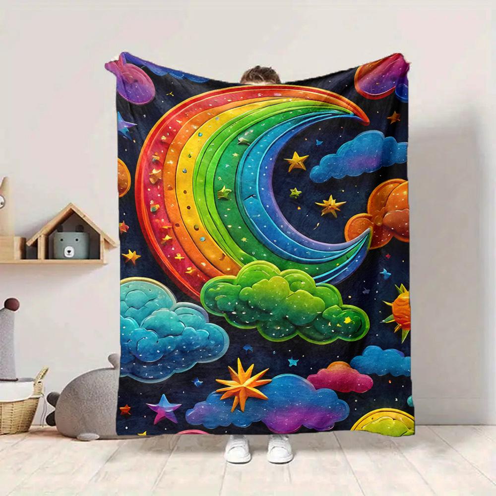 1pc Rainbow Clouds Lightweight Flannel Blanket, Comfortable and Warm Blanket, for Office and Camping Sofa Bed, Livingroom072 130cmx150cm
1pc Rainbow Clouds Lightweight Flannel Blanket, Comfortable and Warm Blanket, for Office and Camping Sofa Bed, Livingroom072 130cmx150cm