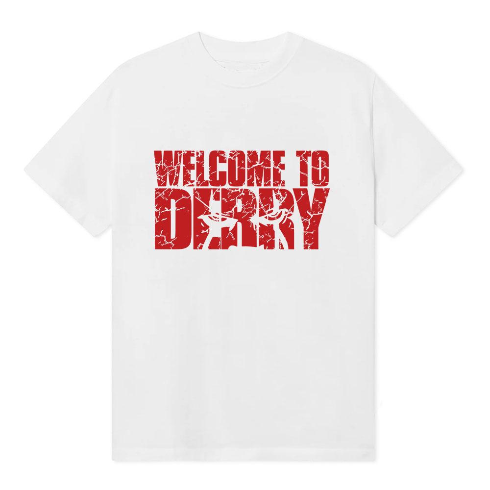 Film Itt Welcome To Derry Letter Print T-shirt Loose Cotton Short Sleeve Female Tshirts Casual Unisex Streetwear Hip Hop Women 5XL різнокольоровий
Film Itt Welcome To Derry Letter Print T-shirt Loose Cotton Short Sleeve Female Tshirts Casual Unisex Streetwear Hip Hop Women 5XL різнокольоровий