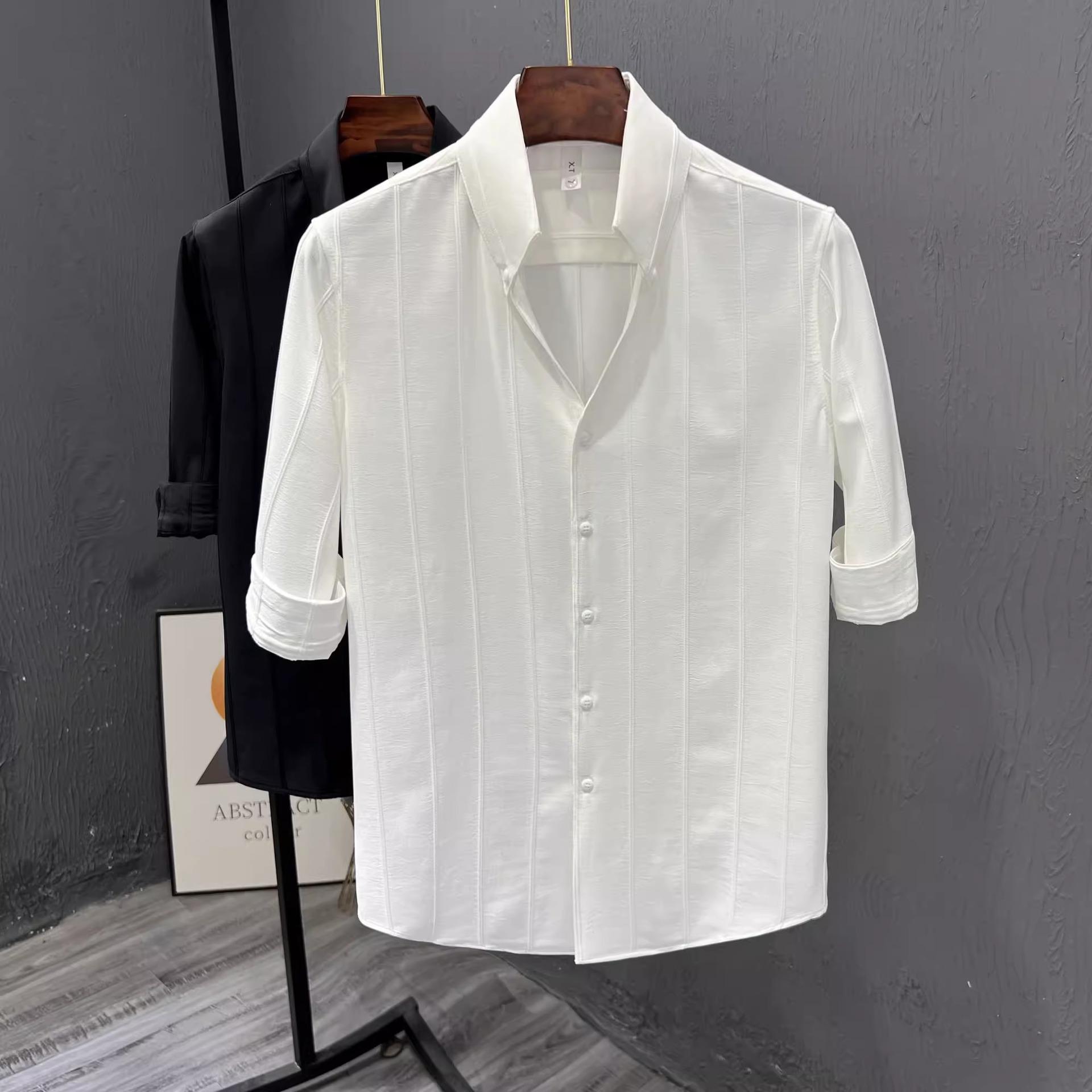 Men s Trendy Slim-Fit Striped Long-Sleeve Shirt - Rebellious and Handsome Casual Summer Wear L
Men s Trendy Slim-Fit Striped Long-Sleeve Shirt - Rebellious and Handsome Casual Summer Wear L