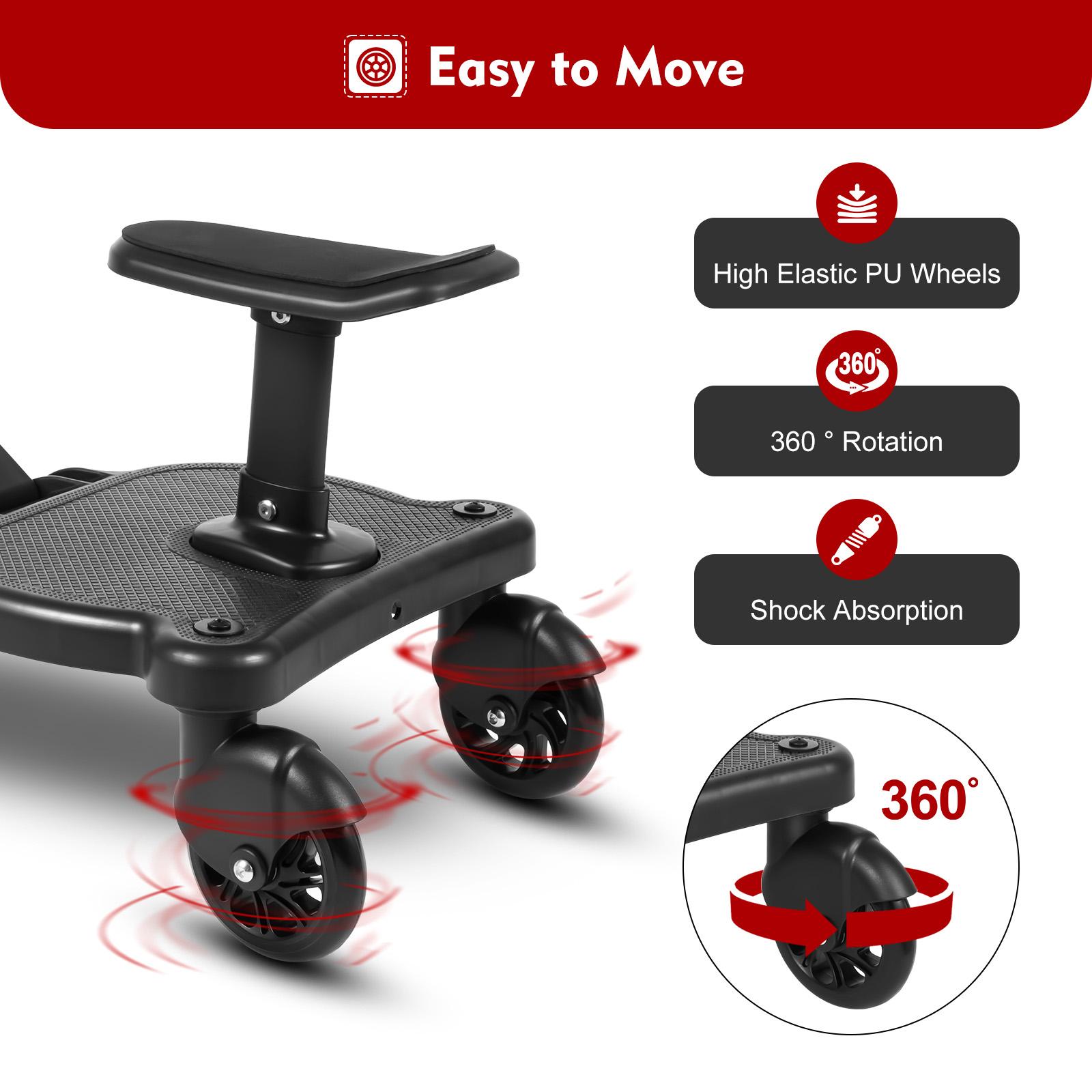 Baby Buggy Step Board Universal Stroller Board 2-in-1 Design 360° Wheels Anti-Slip Detachable Seat for 3-7 Kids United States
Baby Buggy Step Board Universal Stroller Board 2-in-1 Design 360° Wheels Anti-Slip Detachable Seat for 3-7 Kids United States