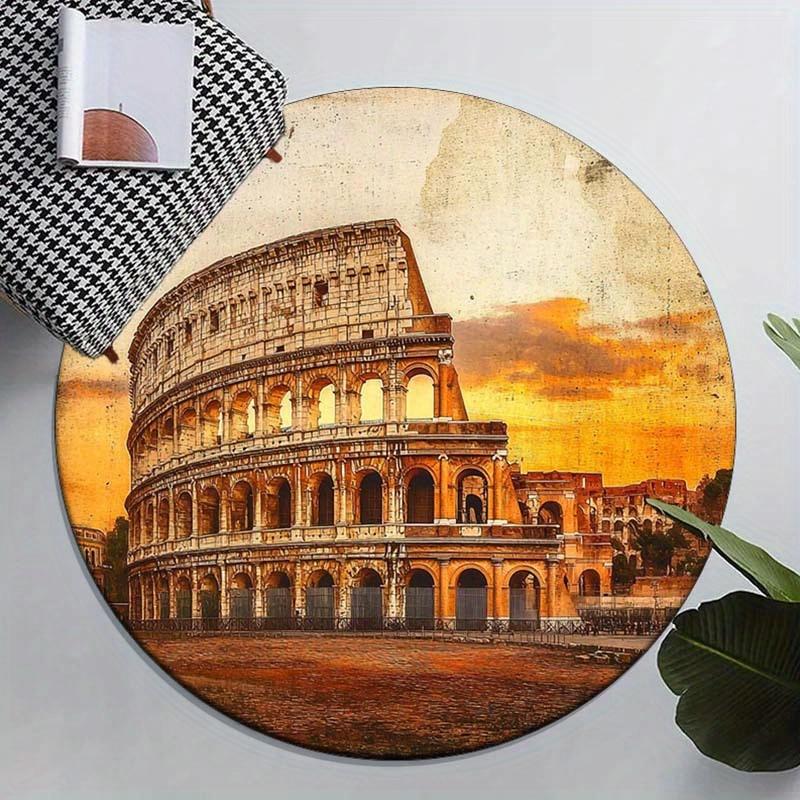 Round Crystal Velvet Rug Roman Colosseum Sunset Print Living Room Decor Antique Style Floor Mat Home Decoration Artistic Design 120cm
Round Crystal Velvet Rug Roman Colosseum Sunset Print Living Room Decor Antique Style Floor Mat Home Decoration Artistic Design 120cm