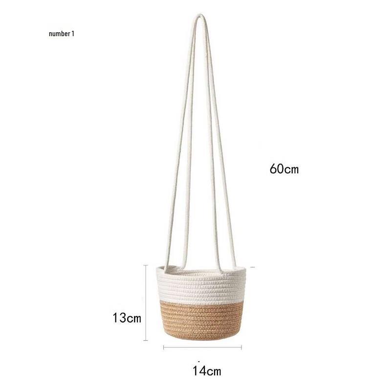 Woven Cotton Rope Hanging Planter Basket
Woven Cotton Rope Hanging Planter Basket