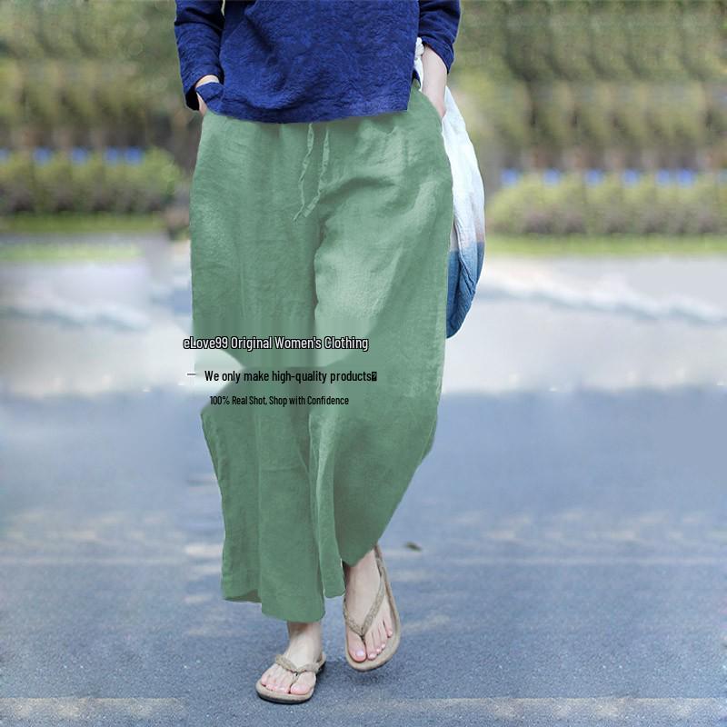 Plus Size 100% Linen Wide-Leg Pants for Women - Slimming, Versatile, Casual Fit, Extra Large 200 Jin Large
Plus Size 100% Linen Wide-Leg Pants for Women - Slimming, Versatile, Casual Fit, Extra Large 200 Jin Large