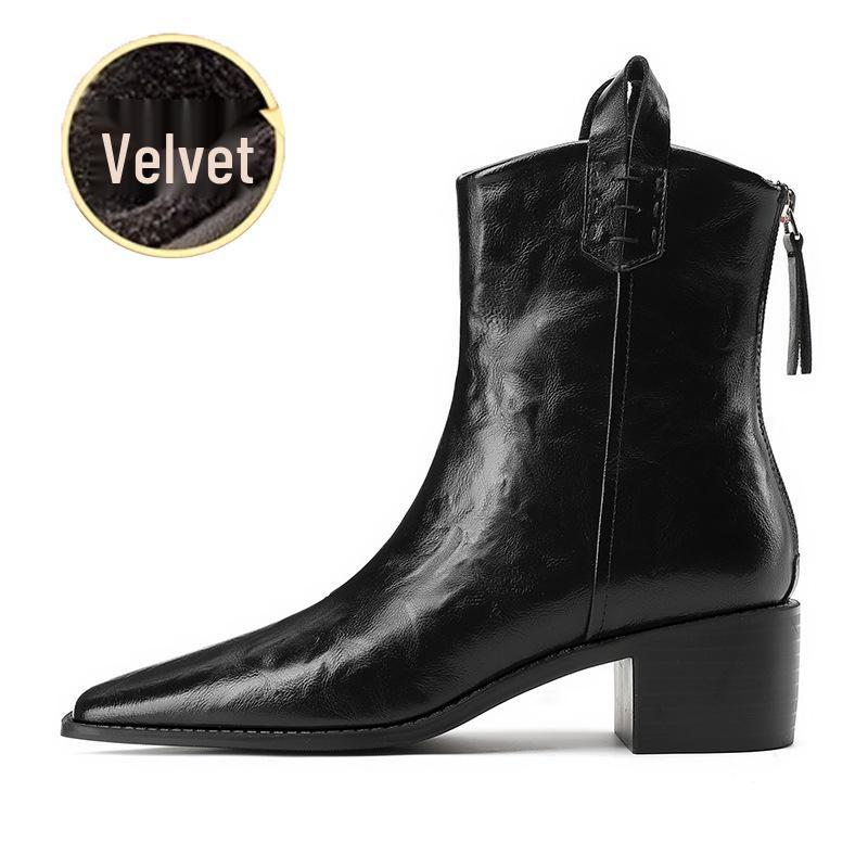 5083-1 Retro Autumn/Winter Pointed Toe Cowboy Boots - Versatile V-Mouth Soft Leather Slim Martin Boots Size 35
5083-1 Retro Autumn/Winter Pointed Toe Cowboy Boots - Versatile V-Mouth Soft Leather Slim Martin Boots Size 35