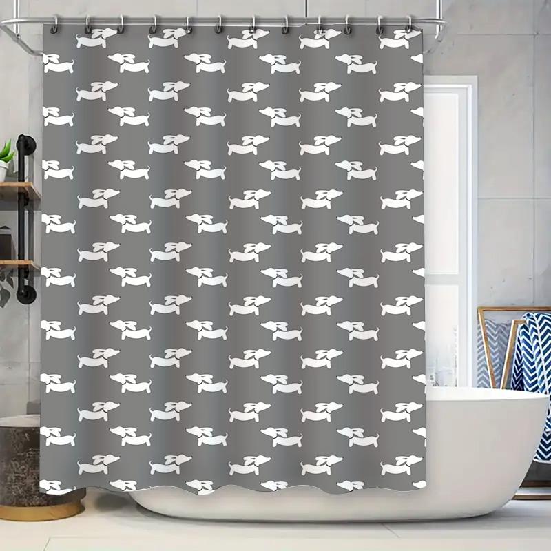 Modern Grey White Dog Print Shower Curtain Home Decor Bathroom Decorative Waterproof Fabric Bathroom Accessories Size: 72X84 Inc W60H190(CM)-1 Pcs
Modern Grey White Dog Print Shower Curtain Home Decor Bathroom Decorative Waterproof Fabric Bathroom Accessories Size: 72X84 Inc W60H190(CM)-1 Pcs