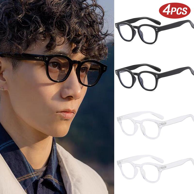 4Pcs Classic Vintage Anti Blue Light Square Glasses Women For Men Luxury Brand Trend Myopia Prescription Optical Rivet Frame
4Pcs Classic Vintage Anti Blue Light Square Glasses Women For Men Luxury Brand Trend Myopia Prescription Optical Rivet Frame