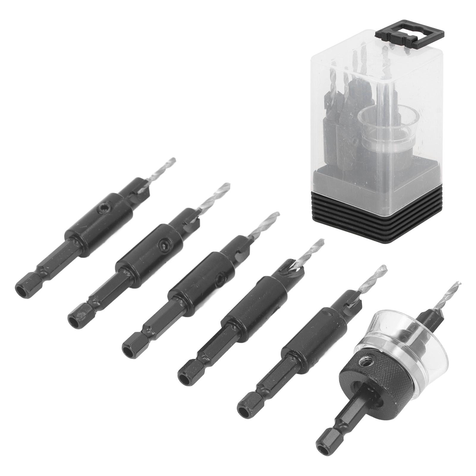 6pcs Countersink Drill Bit Set 82 Degree Chamfer 1/4 Inch Hex Shank 2.8 3.0 3.2 3.5 4.0mm Tapered Dr
6pcs Countersink Drill Bit Set 82 Degree Chamfer 1/4 Inch Hex Shank 2.8 3.0 3.2 3.5 4.0mm Tapered Dr