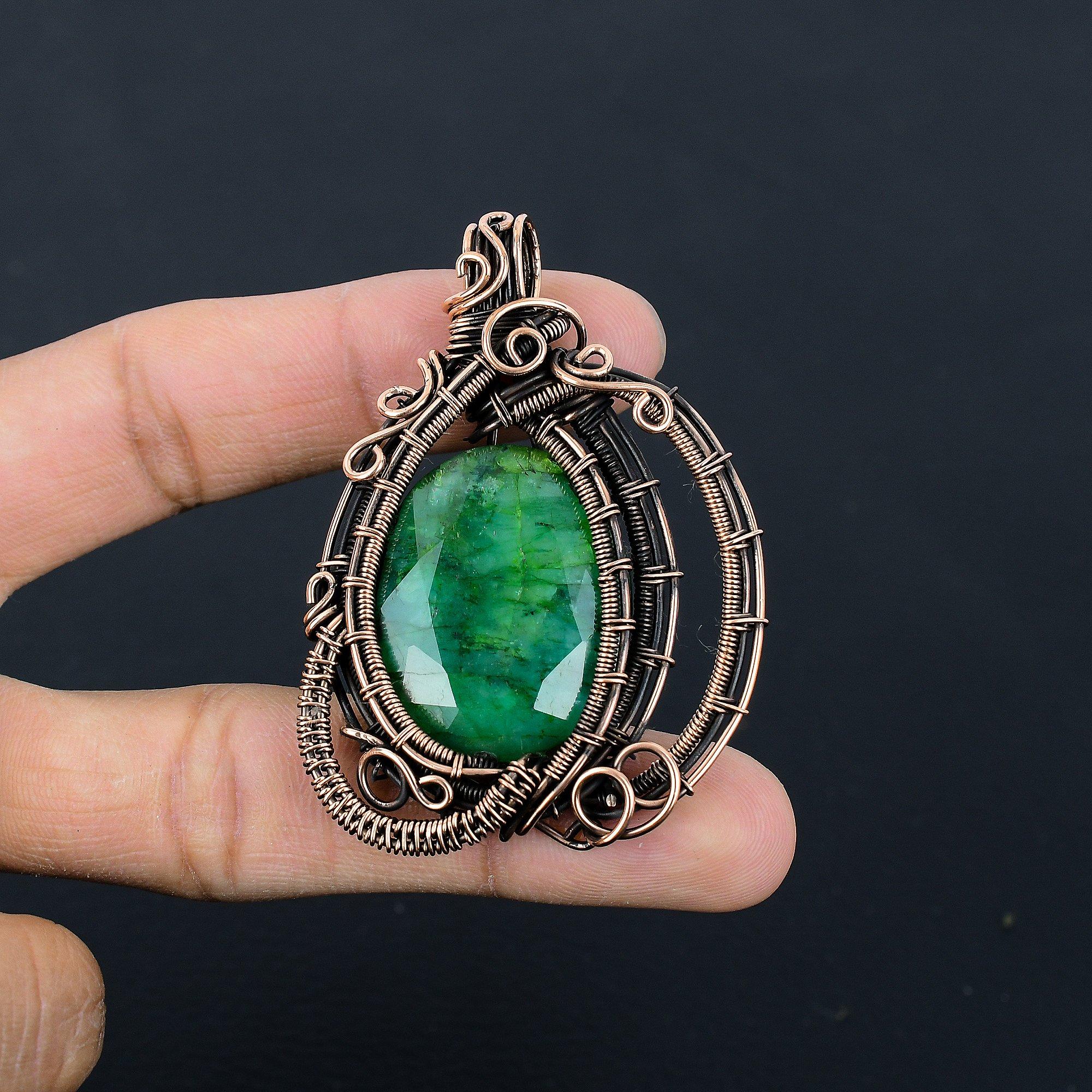 Изумрудная подвеска, Подвеска из медной проволоки 999 пробы, Ювелирные изделия с драгоценными камнями, Подвеска ручной работы, Потрясающие украшения, Подарок для нее 2.55 Inches
Изумрудная подвеска, Подвеска из медной проволоки 999 пробы, Ювелирные изделия с драгоценными камнями, Подвеска ручной работы, Потрясающие украшения, Подарок для нее 2.55 Inches