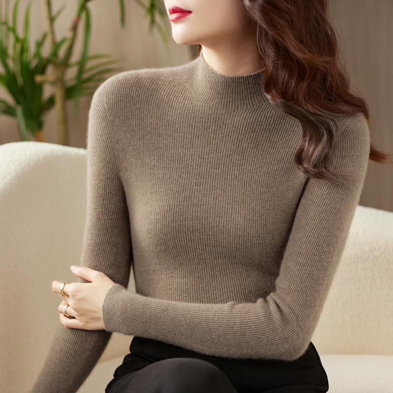 Women s Pure Cashmere Rib Knit Sweater - Autumn/Winter Collection, Half-High Collar L
Women s Pure Cashmere Rib Knit Sweater - Autumn/Winter Collection, Half-High Collar L