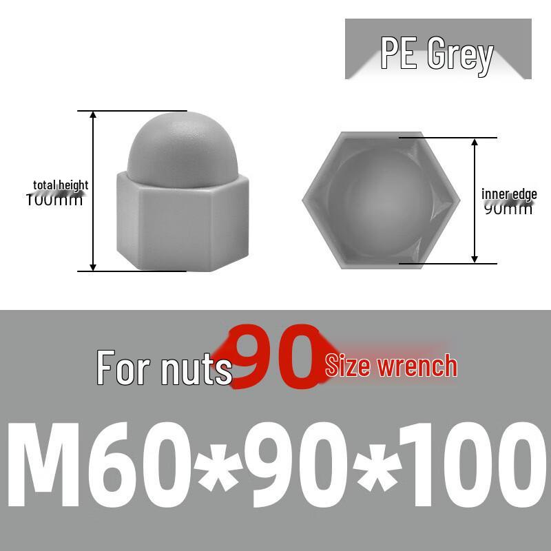 Lilang Hexagon Nut Protective Caps M60*90*100, 1 Pc
Lilang Hexagon Nut Protective Caps M60*90*100, 1 Pc
