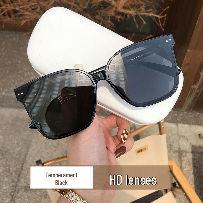 2024 Женские коричневые солнцезащитные очки бренда G: Стильные, стройнящие, очки с защитой от УФ-лучей для крупных лиц из коллекции прямых эфиров Douyin