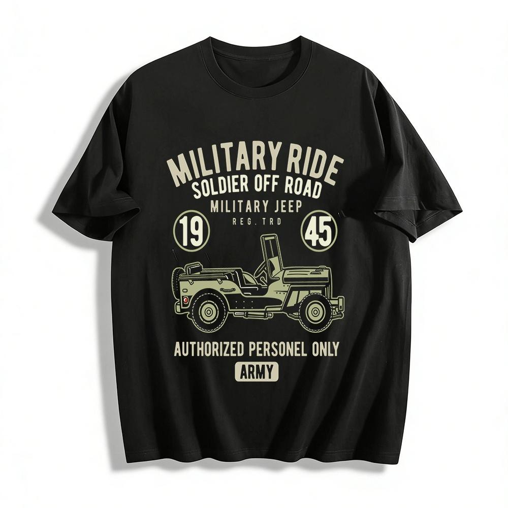 Military Ride 1945 Army Jeep Off Road Graphic T-Shirt Pure cotton T-shirt 6XL
Military Ride 1945 Army Jeep Off Road Graphic T-Shirt Pure cotton T-shirt 6XL