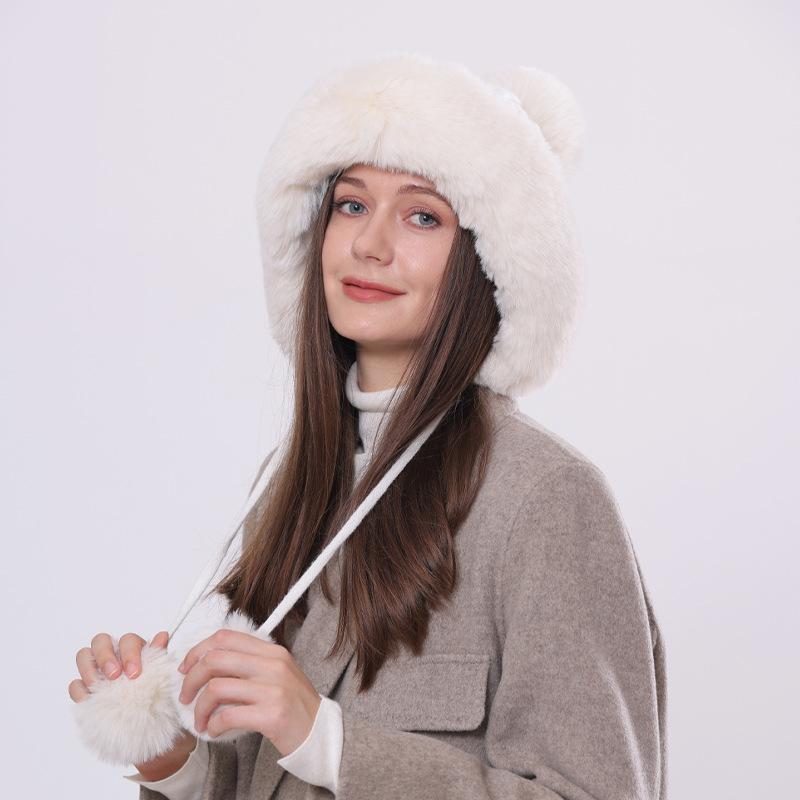 Wool hat women s winter versatile plush ball knitted hat autumn and winter thickened warm plush ear protectors One Size верблюд
Wool hat women s winter versatile plush ball knitted hat autumn and winter thickened warm plush ear protectors One Size верблюд