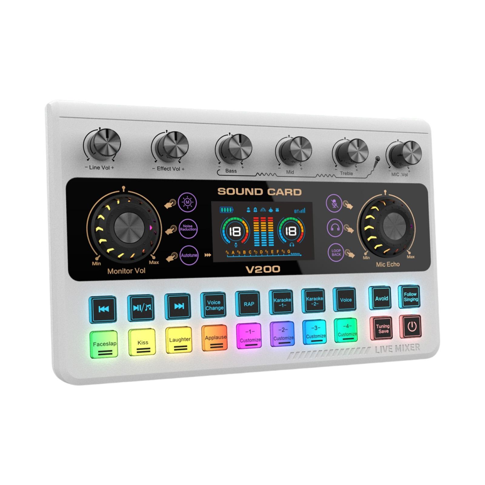 Микшерная звуковая карта для прямой трансляции Звуковая консоль Профессиональная запись 12 голосовых эффектов Светодиодный дисплей Подходит для пения Караоке Живого общения
Микшерная звуковая карта для прямой трансляции Звуковая консоль Профессиональная запись 12 голосовых эффектов Светодиодный дисплей Подходит для пения Караоке Живого общения