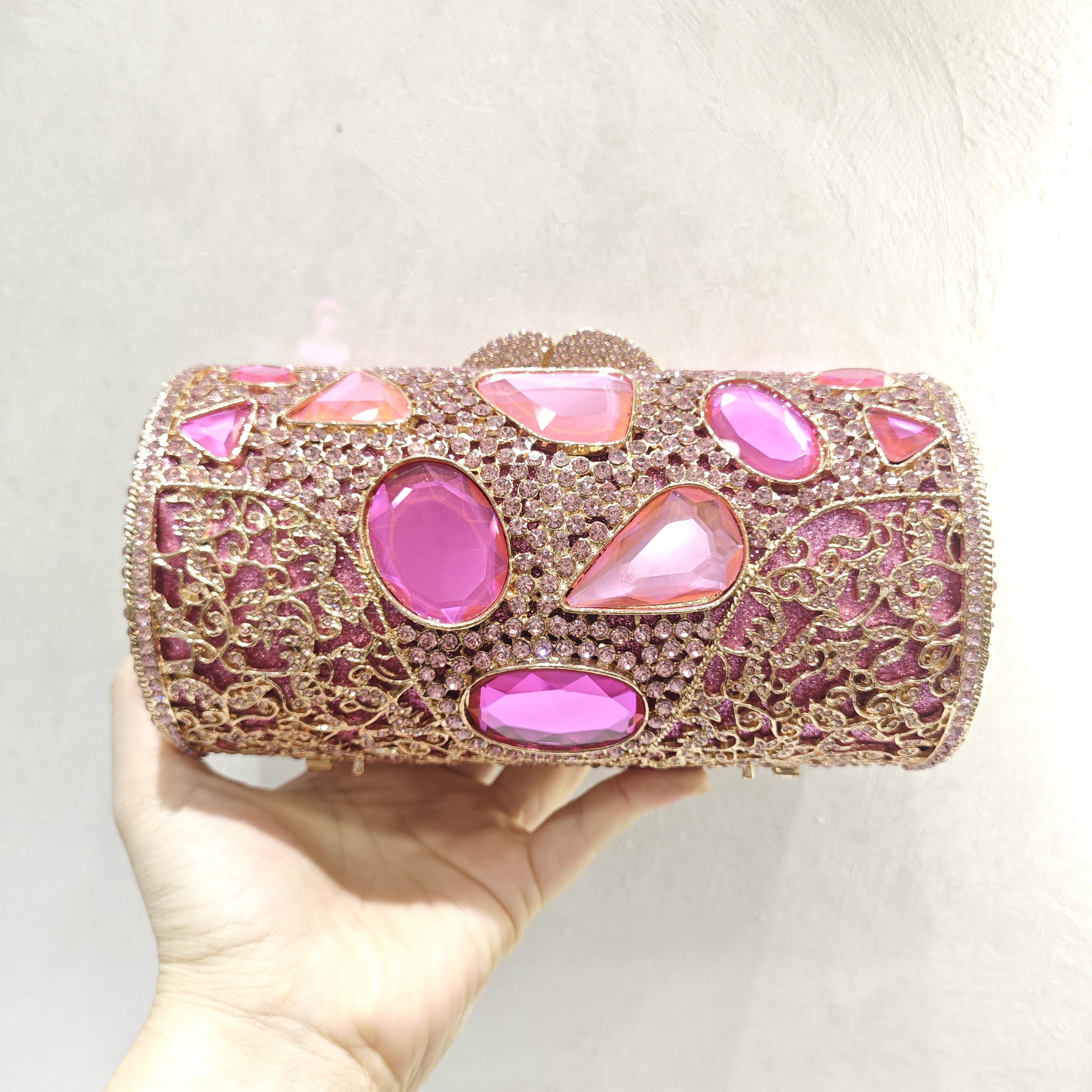 Pink Big Stone Evening Wedding Bag Bridal Clutch Purse Women Banquet Prom Clutches Crystal Clutches Diamond Purses Handbags 18.5cmX10cmX8.5cm
Pink Big Stone Evening Wedding Bag Bridal Clutch Purse Women Banquet Prom Clutches Crystal Clutches Diamond Purses Handbags 18.5cmX10cmX8.5cm
