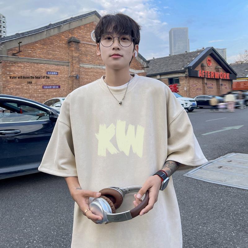 Мужская футболка с коротким рукавом из американской замши большого размера - Тяжелая в стиле Гонконга, повседневная S
Мужская футболка с коротким рукавом из американской замши большого размера - Тяжелая в стиле Гонконга, повседневная S