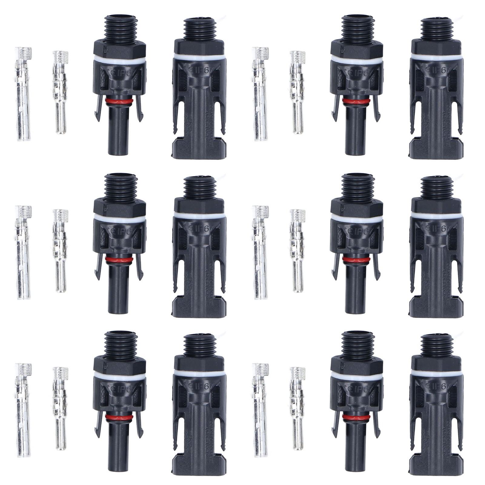 6Set Solar End Panel Connector Brass PPO Waterproof Connectors for Power Generation 1000V
6Set Solar End Panel Connector Brass PPO Waterproof Connectors for Power Generation 1000V