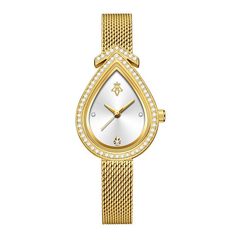 Teardrop Diamond Womens Gold Mesh Quartz Watch - Light Luxury Waterproof Steel Mesh Strap Ladies Wristwatch белый/золотой
Teardrop Diamond Womens Gold Mesh Quartz Watch - Light Luxury Waterproof Steel Mesh Strap Ladies Wristwatch белый/золотой