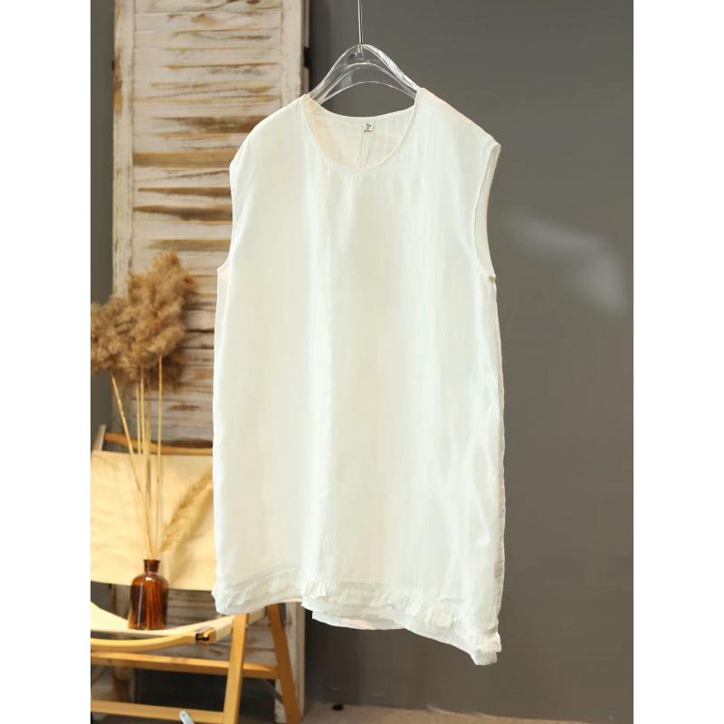 2026 Women s Sleeveless Linen Casual Plus Size Round Neck Top 2XL білий
2026 Women s Sleeveless Linen Casual Plus Size Round Neck Top 2XL білий