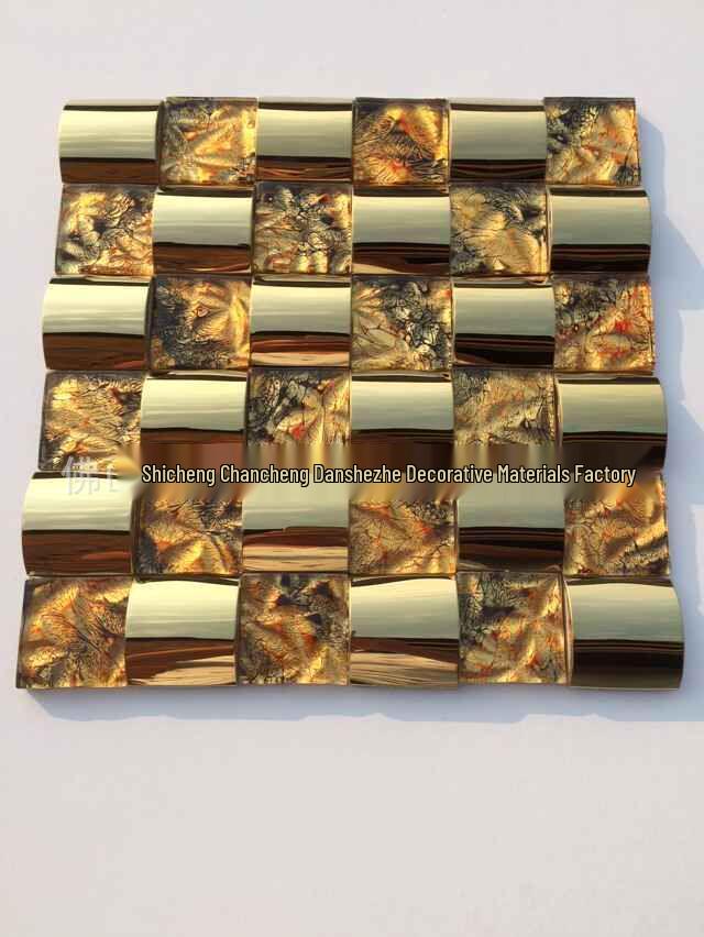 Arched Stainless Steel Mosaic Tiles in Gold for TV Wall, Living Room, or Bar Counter 50x50 cm
Arched Stainless Steel Mosaic Tiles in Gold for TV Wall, Living Room, or Bar Counter 50x50 cm