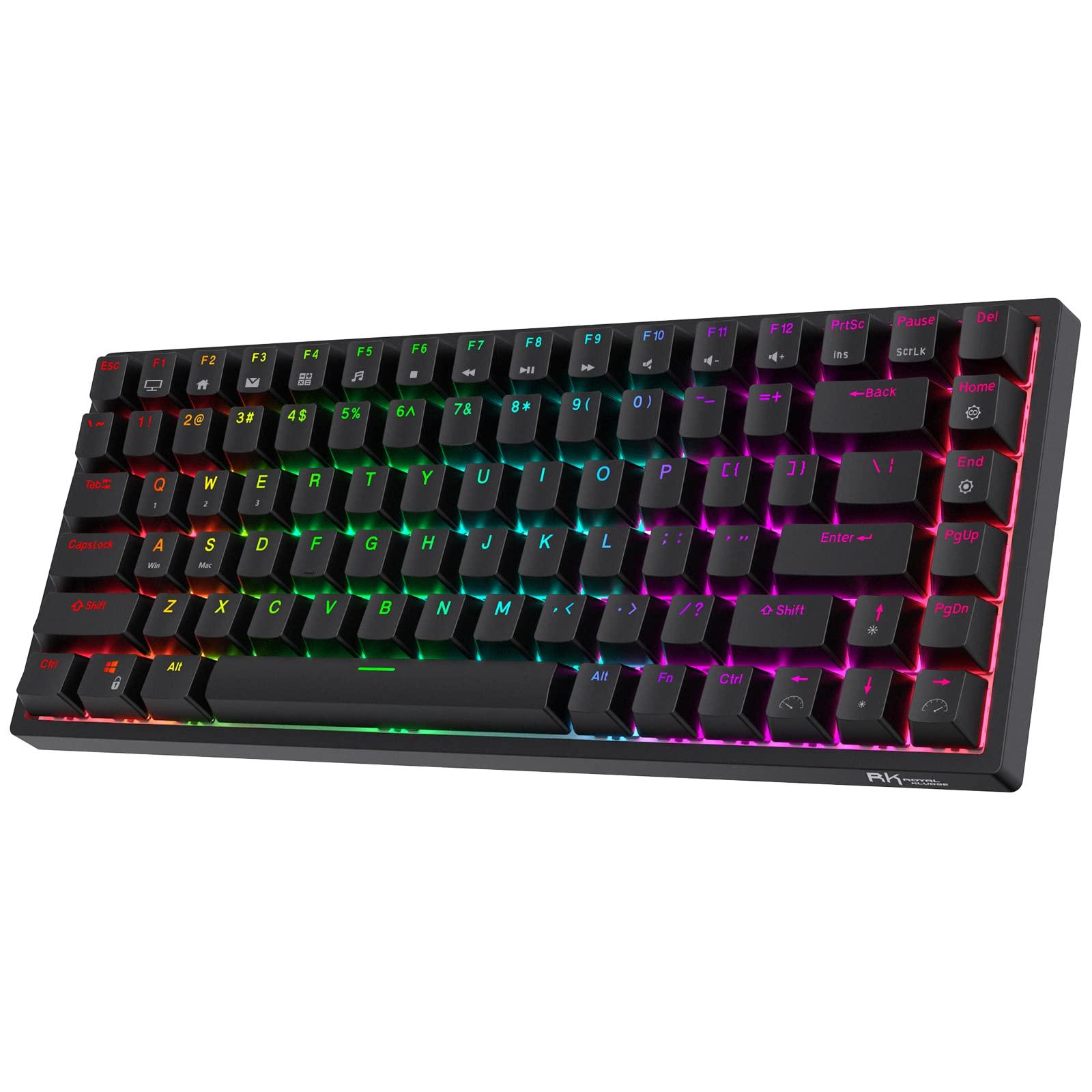 RK ROYAL KLUDGE RK84 RGB потрійний режим з можливістю гарячої заміни механічний 84 клавіші Бездротовий ігровий тактильний коричневий перемикач 75% BT5.0/2.4G/USB-C Клавіатура, клавіатура,
RK ROYAL KLUDGE RK84 RGB потрійний режим з можливістю гарячої заміни механічний 84 клавіші Бездротовий ігровий тактильний коричневий перемикач 75% BT5.0/2.4G/USB-C Клавіатура, клавіатура,