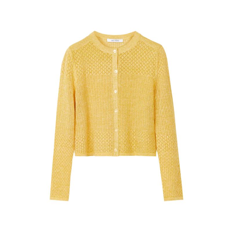 LANGZI 25 Lemon Yellow Linen Blend Knit Dress and Cardigan
LANGZI 25 Lemon Yellow Linen Blend Knit Dress and Cardigan