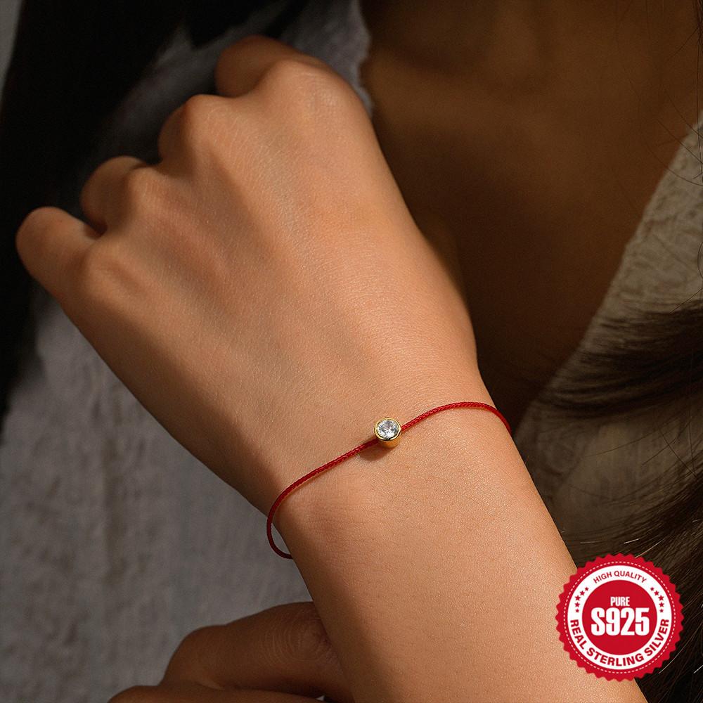 Stylish Simple Daily S925 Sterling Silver Single Diamond Red Rope Ladies Bracelet 925 Silver платиновий
Stylish Simple Daily S925 Sterling Silver Single Diamond Red Rope Ladies Bracelet 925 Silver платиновий