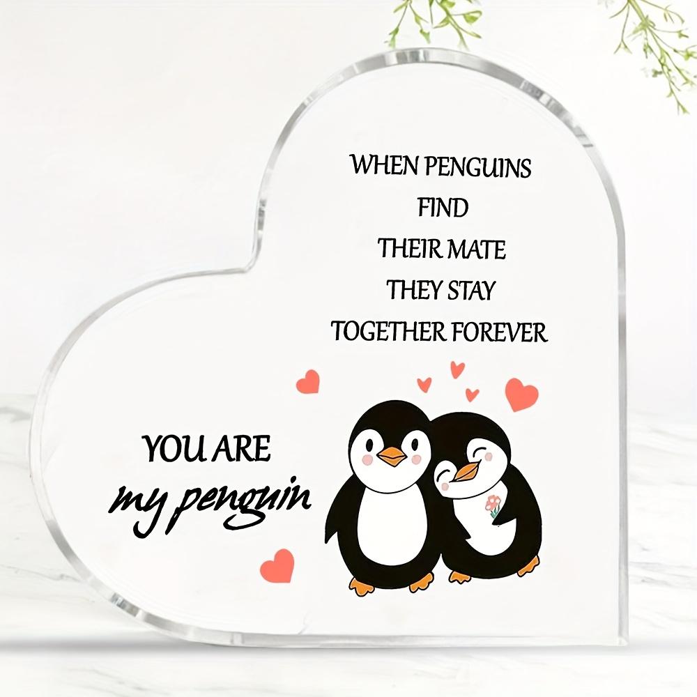 2D Flat You Are My Penguin Acrylic Heart Desktop Decoration Plaque Home Decor Plaque Hanging Wall Art Decorative Garden Decoration for Room Door Sign 10*10CM
2D Flat You Are My Penguin Acrylic Heart Desktop Decoration Plaque Home Decor Plaque Hanging Wall Art Decorative Garden Decoration for Room Door Sign 10*10CM