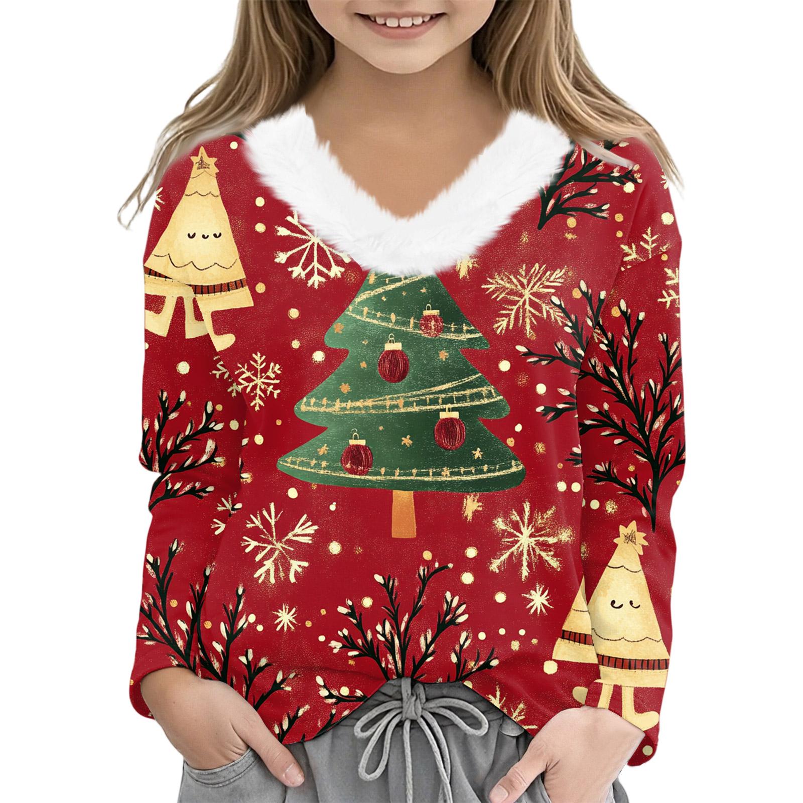 Рождественские футболки с длинным рукавом для девочек, детская футболка с V-образным вырезом, рождественский принт, топ с длинным рукавом 150
Рождественские футболки с длинным рукавом для девочек, детская футболка с V-образным вырезом, рождественский принт, топ с длинным рукавом 150