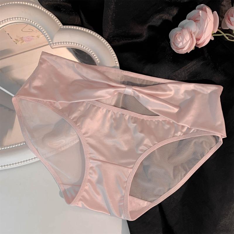 Нижнее белье из атласа с жемчугом и бантом, удобное, со средней талией, из чистого хлопка, с треугольными чашечками L розовый
Нижнее белье из атласа с жемчугом и бантом, удобное, со средней талией, из чистого хлопка, с треугольными чашечками L розовый