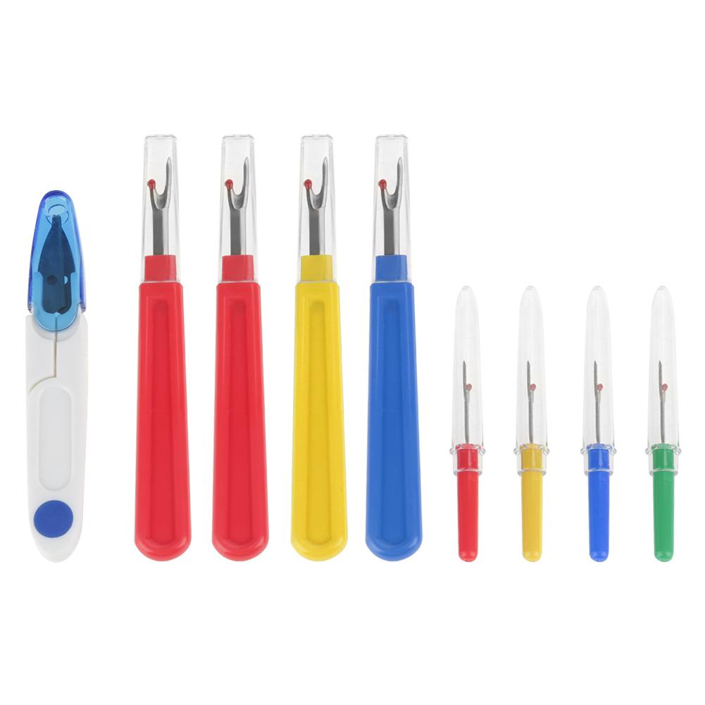9 in 1 Thread Cutter Seam Ripper Plastic Handle Stitch Sewing Unpicking Tool Craft
9 in 1 Thread Cutter Seam Ripper Plastic Handle Stitch Sewing Unpicking Tool Craft