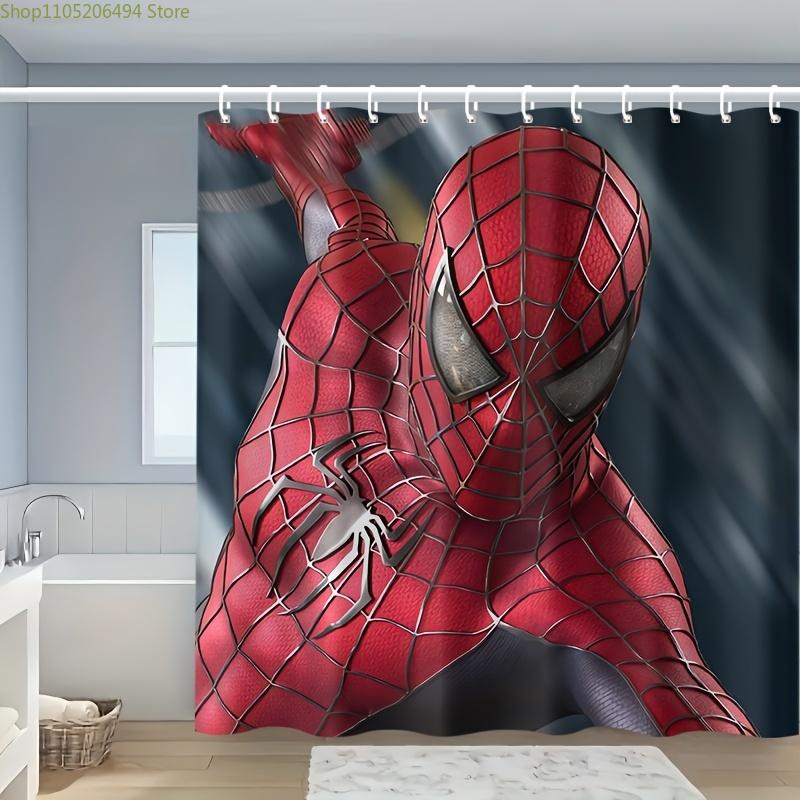 1pc Spider-Man Shower Curtain with Hooks - Polyester, Vibrant Red & Black Design, Machine Washable, Ideal for Bathroom Decor a 90x180cm
1pc Spider-Man Shower Curtain with Hooks - Polyester, Vibrant Red & Black Design, Machine Washable, Ideal for Bathroom Decor a 90x180cm