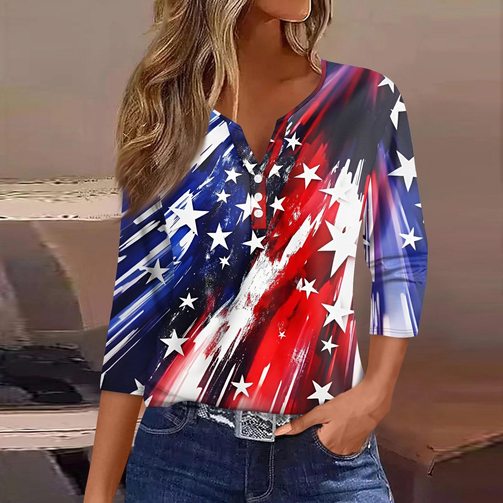 Жен. Футболка С принтом Пуговицы Рукав 3/4 Повседневные Выходные Мода Классический Классический V-образный вырез Обычный Верх M
Жен. Футболка С принтом Пуговицы Рукав 3/4 Повседневные Выходные Мода Классический Классический V-образный вырез Обычный Верх M