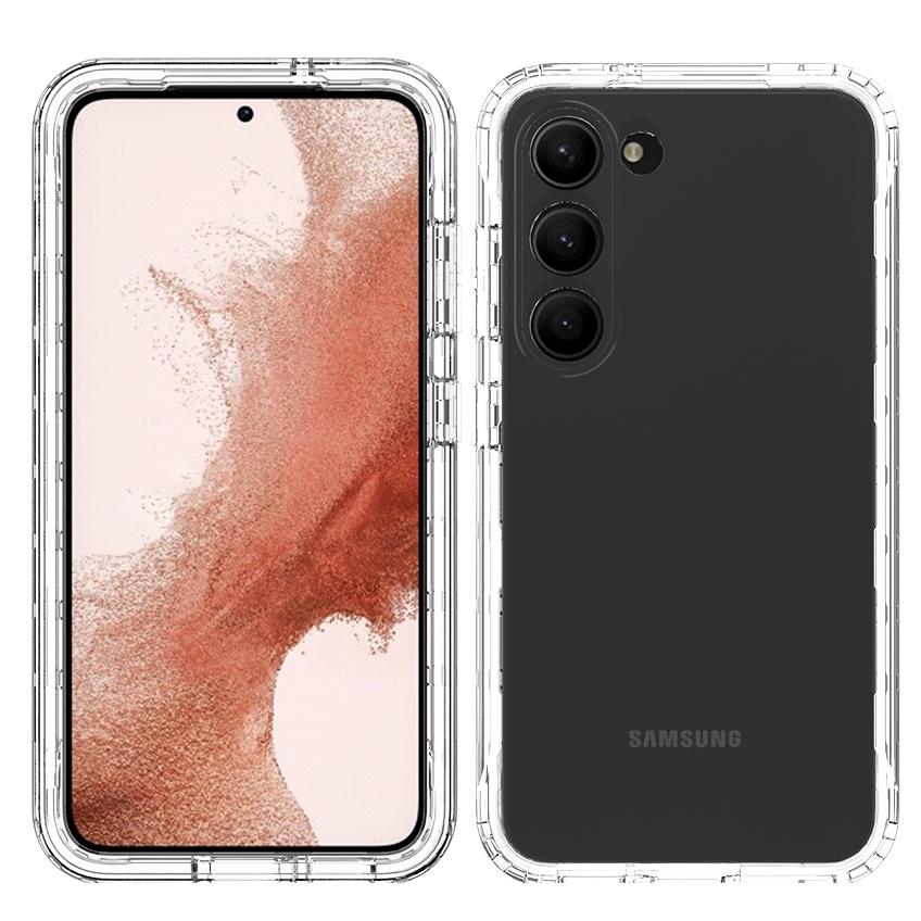 For Samsung Galaxy S23+ 3-in-1 Hybrid PC+TPU Phone Protective Cover Gradient Anti-drop Case with PET Screen Protector Transparent
For Samsung Galaxy S23+ 3-in-1 Hybrid PC+TPU Phone Protective Cover Gradient Anti-drop Case with PET Screen Protector Transparent